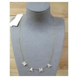 S.S. 14KGP MOP MAMA Necklace Hallmarked