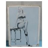 Vtg-Style Metal Marilyn Monroe Sign 12' x 16' See
