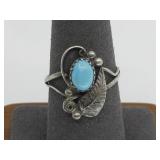 VTG Sterling Silver Turq Ring N/A Tested
