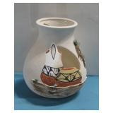 Ceramic Vase Painted By Artists Of Sunshine See