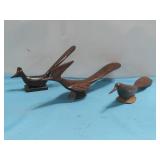 Three Carved Wooden Birds Largest 11' Long