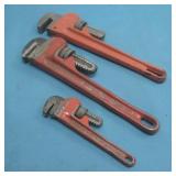 Three Pipe Wrenches Pittsburgh Craftsman 10 & More