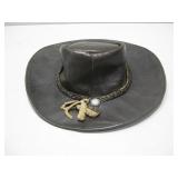 Leather Western Style Hat Sz XL