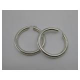 Sterling Silver Hoop Earrings Hallmarked
