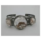 VTG SW Sterling Silver Wild Horse Stone Bracelet
