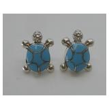 Sterling Silver Turq Earrings N/A Tested