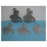 Five Metal Laser Cut 5.5' x 6.75'