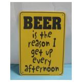 Comedic Beer Metal Sign 7' x 10' See Info