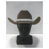 Justin Felt Cowboy Hat Sz. 7 1/2 See Info