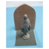 Vtg Cast Metal Lady Of Guadalupe & Bookend 5'