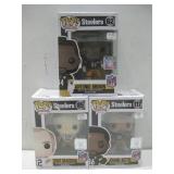 3-Funko POP! Vinyl Figures NFL Steelers Players