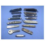 Fifteen Assorted Brand Pocket Knives See Info