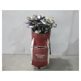Large Golf Bag W/ Assorted Clubs & Balls