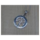 Sterling Silver Tree Of Life Necklace Hallmarked