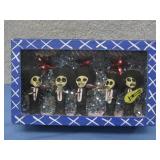Mexican Folk Art Nicho Box Skeleton Mariachi See
