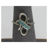 VTG SW Sterling Silver Turq Ring Tested