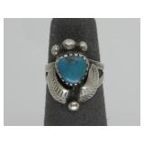 VTG Sterling Silver Turq Ring N/A Tested