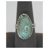 VTG SW Sterling Silver Turq Ring Hallmarked