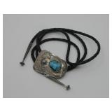 VTG Sterling Silver Turq Bolo Tie See Info
