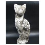 Navajo Vail Cat Pottery Horse Hair 11 1/4'