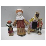 Four Folk Style Dolls One From Kyrgyzstan