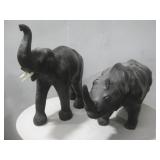 Leather Bound Elephant & Rhino Home Decor See Info