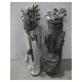 Two Golf Bags W/ Assorted Golf Clubs