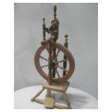 Vtg Wooden Spinning Wheel 40' Tall See Info