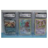 Three CGC Graded Pokemon Cards See Info