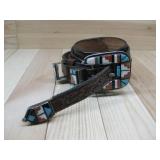 N/A S.S Tested Multi Inlay Stone Justin CowhideSee
