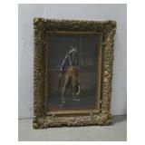 Vtg Ornate Framed N/A Oil On Canvas 27.5' x 50'