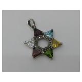 S.S. Star Of David Marcasite Pendant Hallmarked