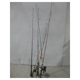 Six Assorted Fishing Poles Garcia & More