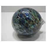 Handpainted Blown Glass Ornament Signed