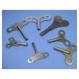 Seven Vtg Windup Clock Keys Longest 3.5'