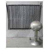 Outdoor Area Rug & Pedestal Charcoal Grill See