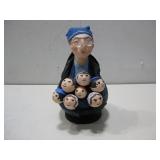 Signed Grandmother W/ Children Figure 11' Tall