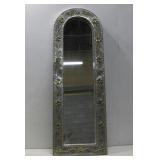Arched Mirror Tin Punch Style Floral Detailing See