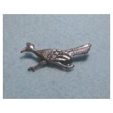 Sterling Silver Roadrunner Brooch/ Pin Hallmarked