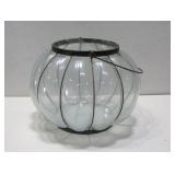 Vtg Metal Caged Glass Hanging Aquarium See Info