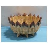 Woven Wooden Bowl 8'
