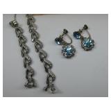 Two S.S. Vtg Screw Back Earrings W/Bracelet See