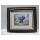 Signed Qua 89/200 Framed Elephant Print 28' x 24'