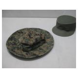 Military Field Cap & USMC Boonie Hat See Info