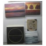 Assorted Vinyl Canvas & Framed Wall Art See Info
