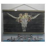 Rustic Style Wall Scroll 24' x 42 & Metal Wall Art