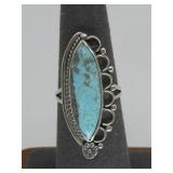 VTG Sterling Silver Turq Ring N/A Tested