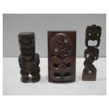 Vtg Hand Carved New Zealand Maori Tiki See Info