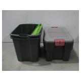 Two Sterilite 23.8 Gal Tote Bins & Rubbermaid See