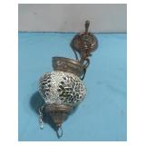 Mosaic Style Hanging Outdoor Candle Holder See